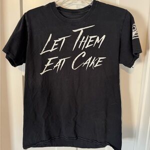 Black Graphic T-Shirt let them eat cake